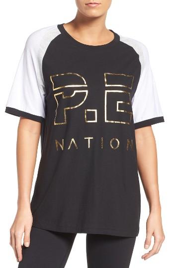 Women's P.e Nation One Time Raglan Tee