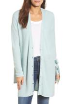 Women's Halogen Side Tie Cardigan - Blue