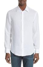 Men's Emporio Armani Regular Fit Linen Dress Shirt - White