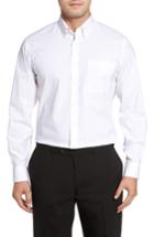 Men's Nordstrom Men's Shop Tech-smart Traditional Fit Stretch Pinrpoint Dress Shirt .5 - 32/33 - White