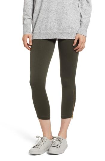 Women's Spanx Look At Me Now Seamless Crop Leggings - Green