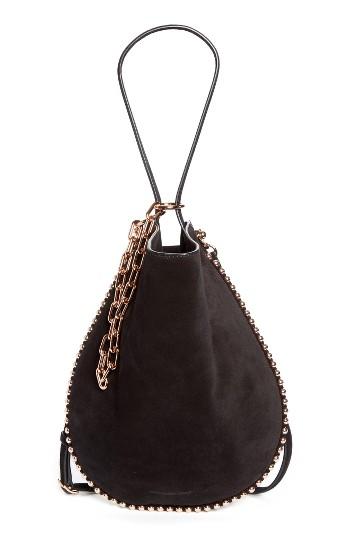 Alexander Wang Roxy Suede Hobo Bag - Black
