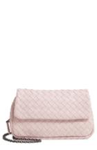 Bottega Veneta Mini Leather Messenger Bag - Pink