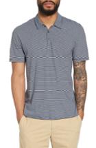 Men's Vince Slim Fit Stripe Polo Shirt, Size - Blue
