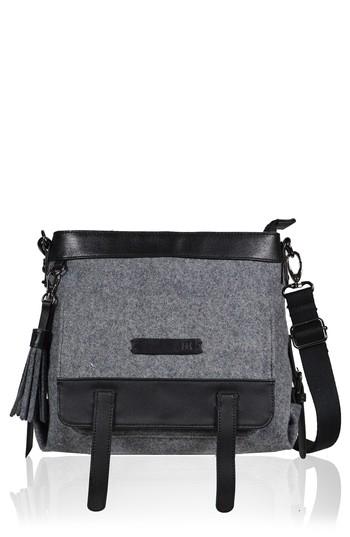 Sherpani Willow Boiled Wool Crossbody Bag - Grey