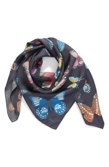 Women's Echo Butterfly Print Silk Square Scarf
