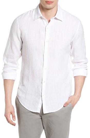 Men's Bonobos Slim Fit Linen Sport Shirt - White