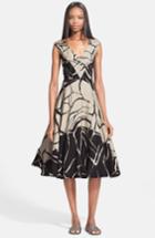 Women's Tracy Reese Abstract Print Linen & Silk Jacquard Dress