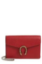 Women's Gucci Dionysus Leather Wallet On A Chain - None