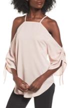 Women's The Fifth Label The Future Dream Ruched Cold Shoulder Top - Pink