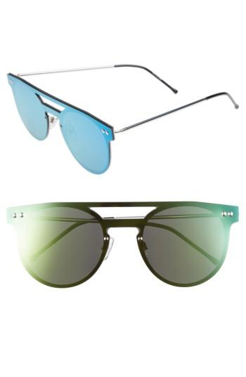 Women's Spitfire Prime 49mm Frameless Sunglasses - Silver/ Gold Mirror