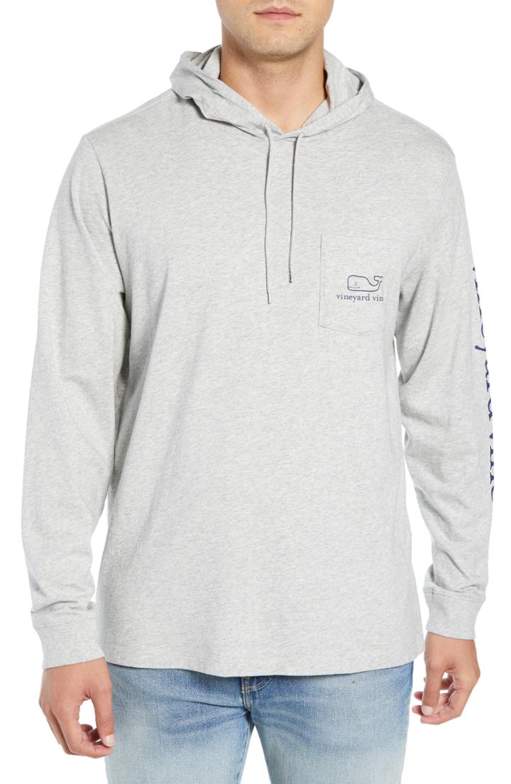 Men's Vineyard Vines Pocket Pullover Hoodie, Size - Grey