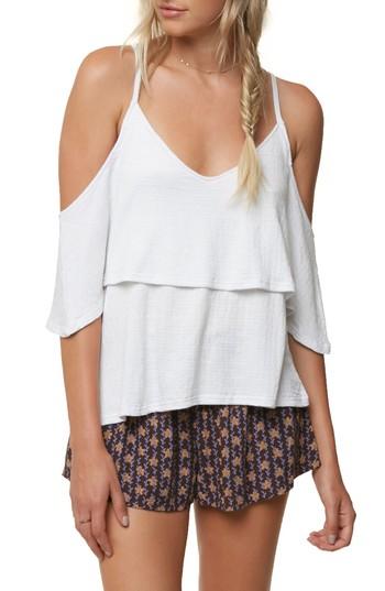 Women's O'neill Jupiter Cold Shoulder Top - White