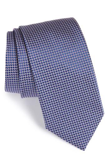 Men's Eton Circle Geometric Silk Tie, Size - Blue