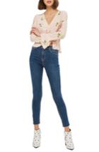 Women's Topshop Jamie Released Hem Ankle Skinny Jeans X 34 - Blue