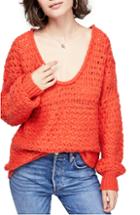 Women's Free People Crashing Waves Pullover - Orange