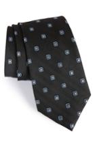 Men's Nordstrom Men's Shop Open Ground Silk Tie, Size - Black