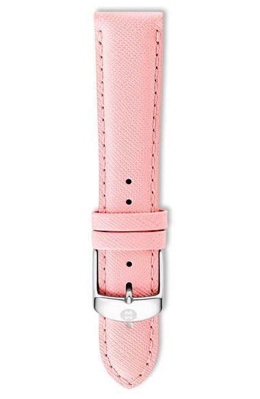 Women's Michele 20mm Metallic Leather Watch Strap