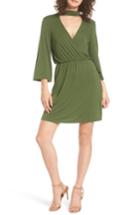 Women's Everly Surplice Choker Dress - Green
