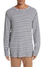 Men's Saturdays Nyc Alex Stripe Long Sleeve T-shirt - White