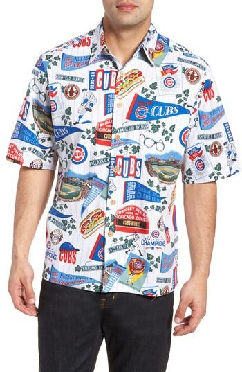 Men's Reyn Spooner Chicago Cubs Classic Fit Camp Shirt - White