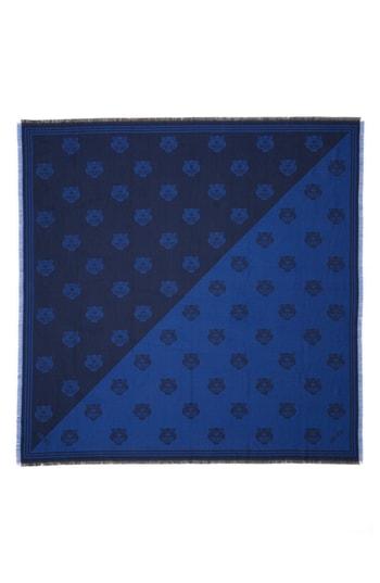 Women's Kenzo Tiger Heads Scarf, Size - Blue