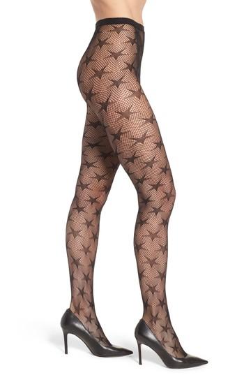 Women's Nordstrom Star Net Tights - Black