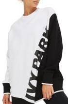 Women's Ivy Park Asymmetrical Logo Sweatshirt - White