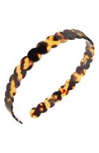 France Luxe Scallop Headband, Size - Brown