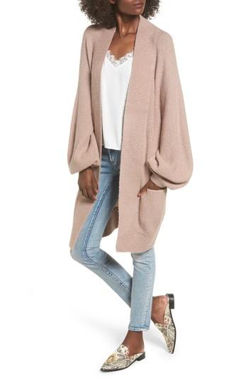 Women's Leith Blouson Sleeve Cardigan, Size - Beige