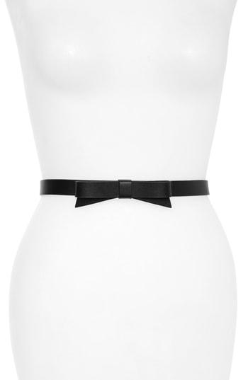 Women's Kate Spade New York Smooth Bow Belt - Black