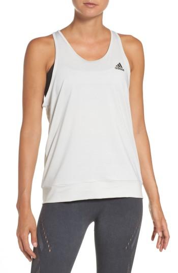 Women's Adidas Performer Banded Tank - Grey