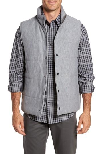 Men's Nordstrom Men's Shop Quilted Fleece Vest - Grey