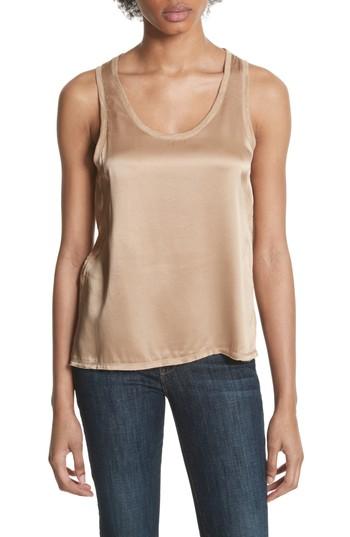 Women's Majestic Filatures Silk & Linen Tank - Beige