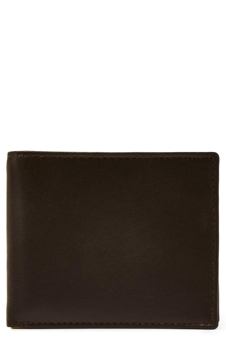 Men's Topman Nevis Leather Wallet - Brown