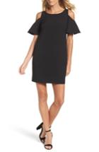 Women's Chetta B Ruffle Cold Shoulder Shift Dress