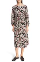 Women's Isabel Marant Etoile Lisa Floral Print Midi Dress Us / 34 Fr - Pink