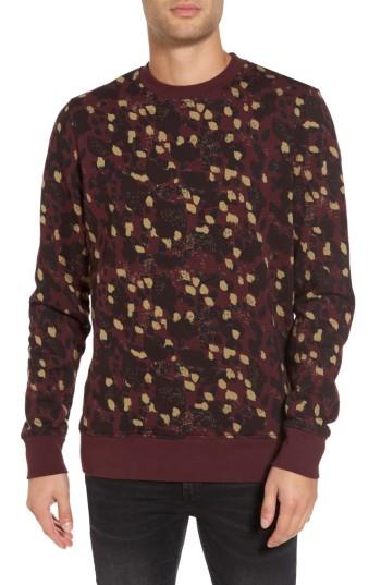 Men's Wesc Jima Animal Print Sweatshirt - Red