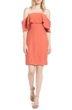 Women's Cupcakes And Cashmere Rudy Off The Shoulder Shift Dress - Coral
