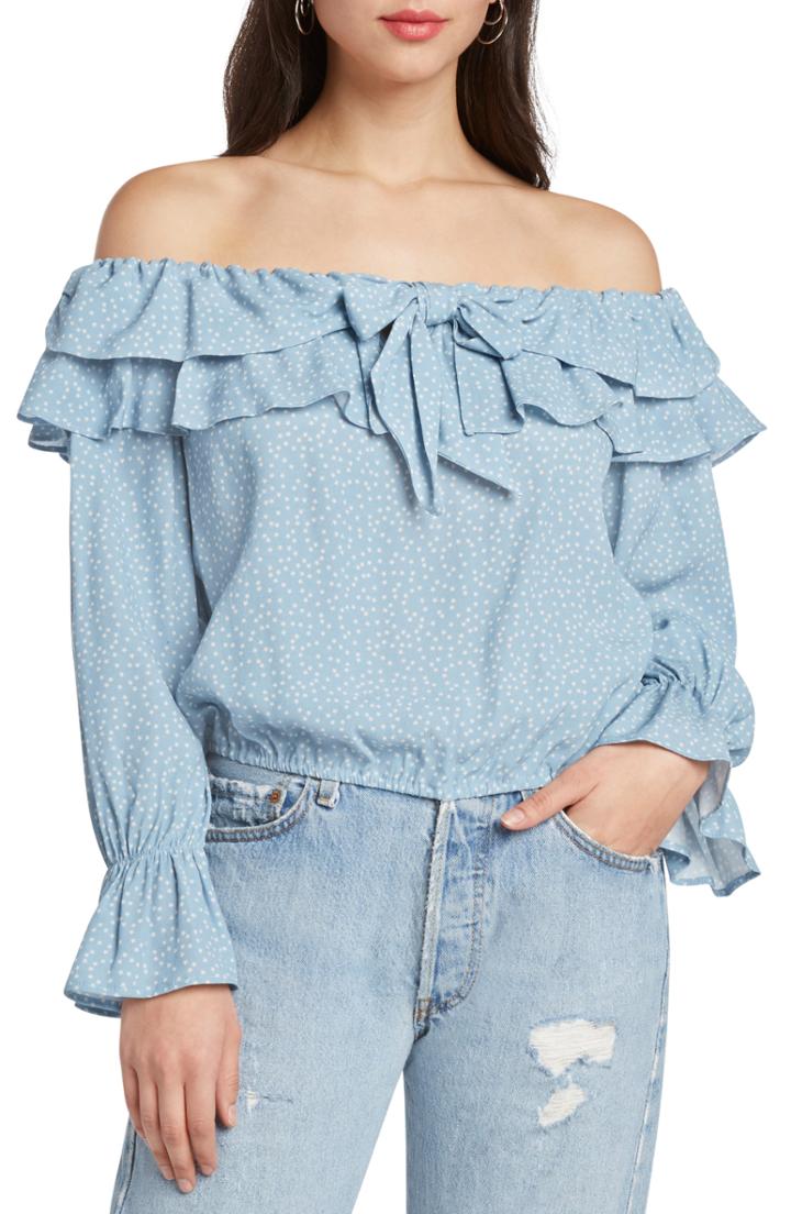 Women's Willow & Clay Star Print Off The Shoulder Top