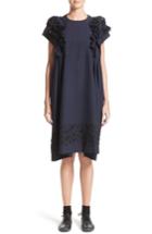 Women's Tricot Comme Des Garcons Floral Embroidered Wool Shift Dress