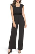 Women's Eliza J Crepe & Chiffon Jumpsuit