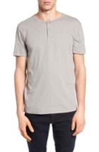 Men's Theory Gaskell Henley T-shirt, Size - Grey
