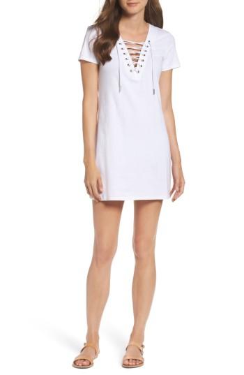 Women's Bardot Lace-up Shirtdress