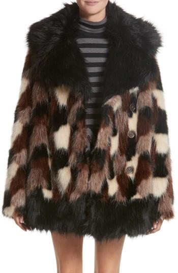 Women's Marc Jacobs Patchwork Faux Fur Jacket