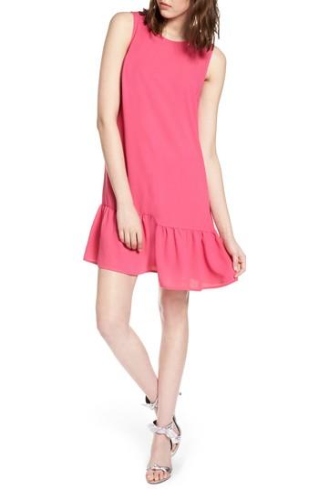Women's Halogen Ruffle Hem Shift Dress - Pink