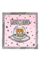 Women's Moschino Spaceship Bear Silk Square Scarf, Size - Pink