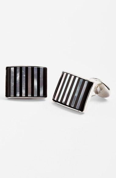 Men's David Donahue Striped Cuff Links