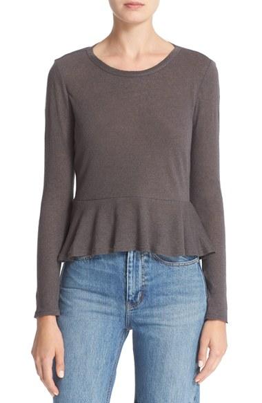 Women's La Vie Rebecca Taylor Washed Jersey Peplum Tee