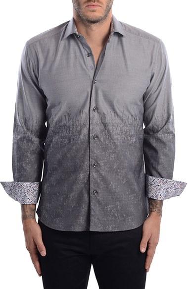 Men's Bertigo Abstract Modern Fit Sport Shirt